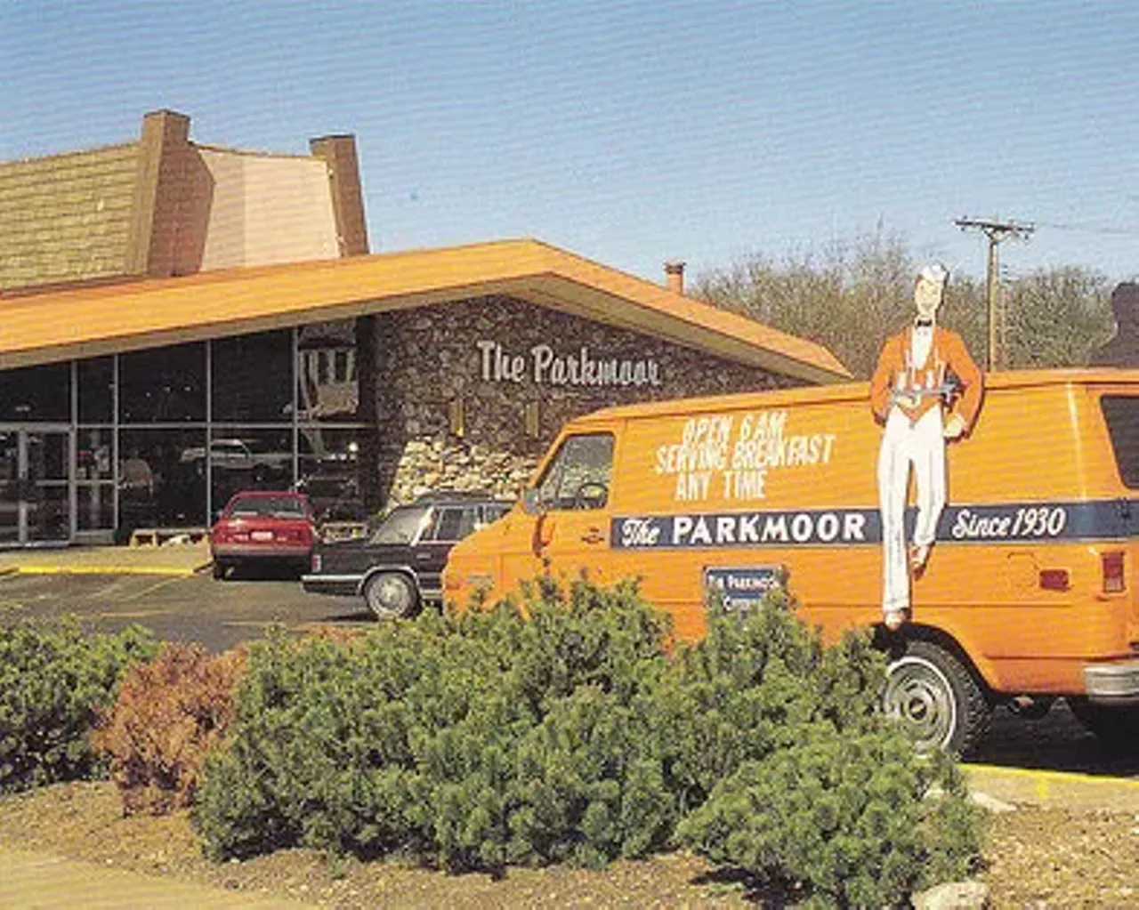 Parkmoor 6733 Clayton Rd. Opened in 1931, this old-style curb-service restaurant eventually turned into the most beloved eat-in diner in all of St. Louis. From service right at your car to a drive-up to a dine-in, the Parkmoor always changed with the times and customers followed. It eventually fell prey to chain restaurants, though, and closed in 1999. Sadly, the entire building was eventually demolished to make space for a Walgreens. Photo courtesy of Facebook
