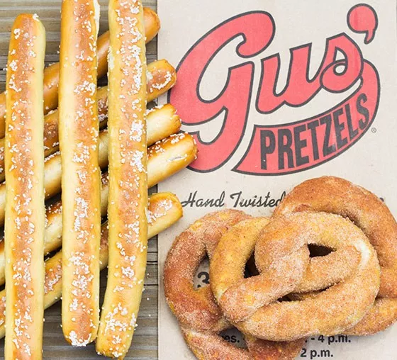 Gus' Pretzels: a hand-held hit since 1920. - MABEL SUEN
