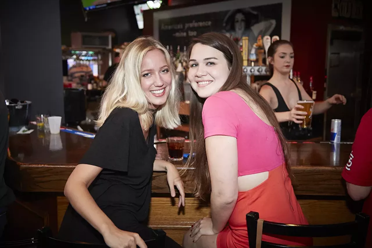 Monica and Anna dig the new bar but "would like to see a bar with something for the ladies. Like artistic penises."