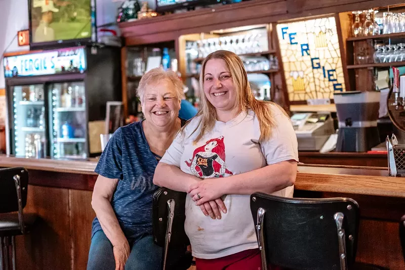 Christine Marshall, Brittany Marshall and (not pictured) Crystal Goedecke keep the Fergie's traditions going strong. - Phuong Bui