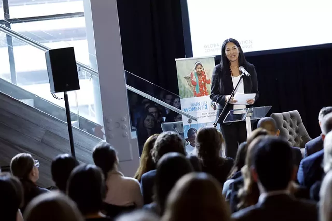 Kimora Lee Simmons (model, entrepreneur) Lutheran North High School Photo credit: UN Women / Flickr