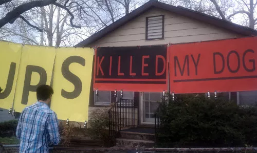 "UPS KILLED MY DOG": Bizarre Sign Pops Up in North County [UPDATE]