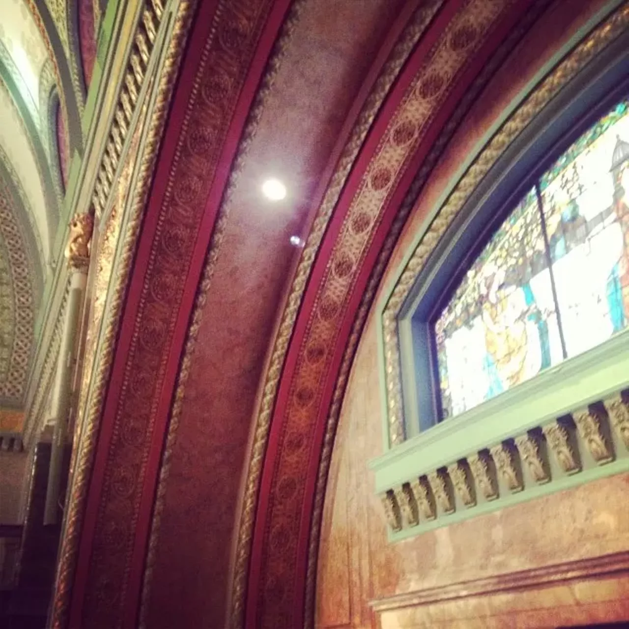 Whispering Arch 1820 Market St., St. Louis, MO The Whispering Arch is nuts. Due to some weird acoustical anomaly, if you stand at one side of this arch at Union Station and whisper, your friend standing at the other end of the arch can hear you loud and clear. Crazy. Photo courtesy of nalgene74 / Instagram